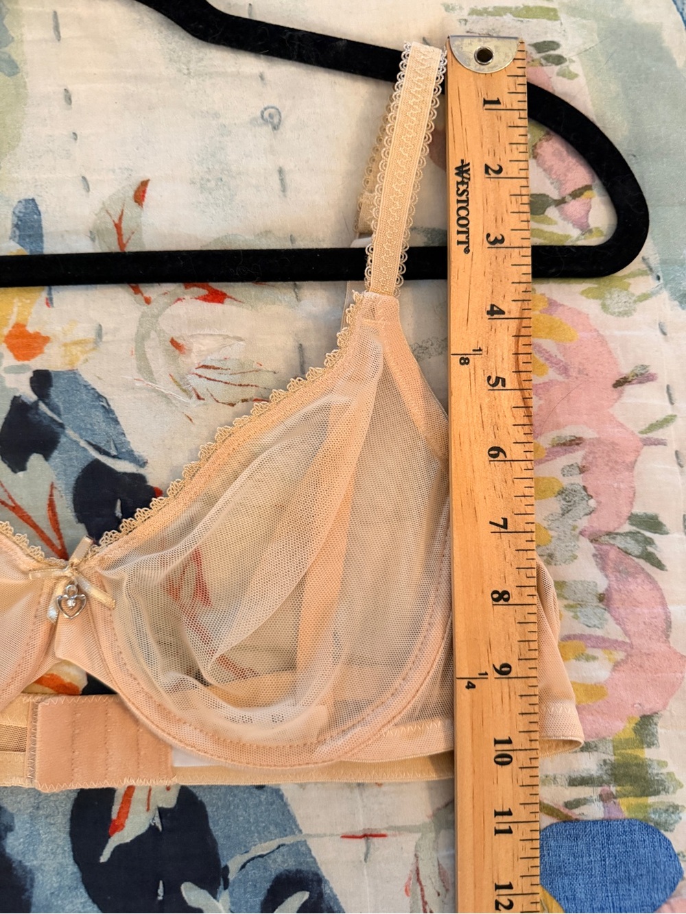 HWDI 38B Sheer Beige Underwire Bra NWOT - Picture 9 of 10